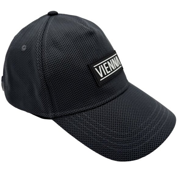 FOX "VIENNA" Rubber Patch Mesh Snapback Cap – Modern City Logo Hat - Picture 2 of 11